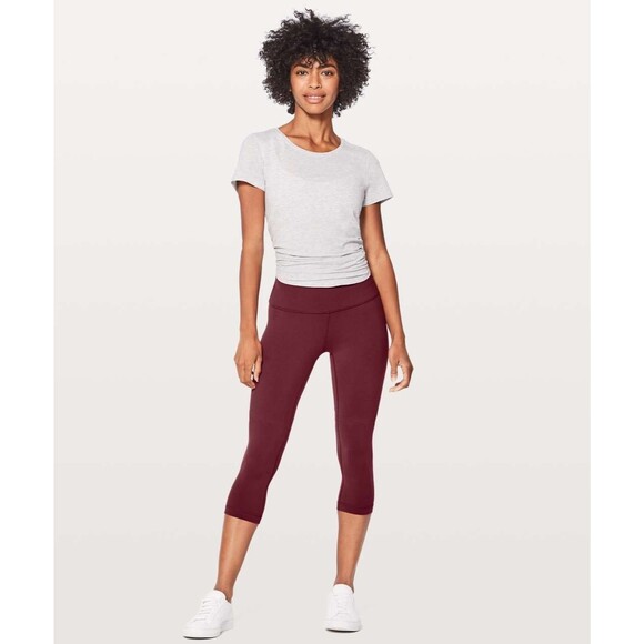 Lululemon Wunder Under Crop (Hi-Rise) 21" Deep Luxe W6AG0S Women's Size 4 - Picture 2 of 10